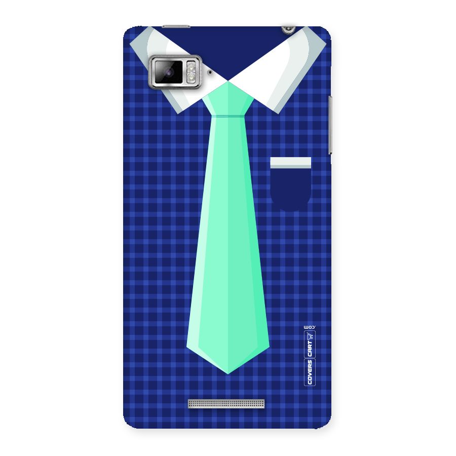 Checked Shirt Tie Back Case for Lenovo Vibe Z K910