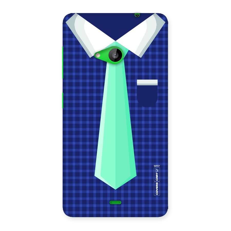 Checked Shirt Tie Back Case for Lumia 535