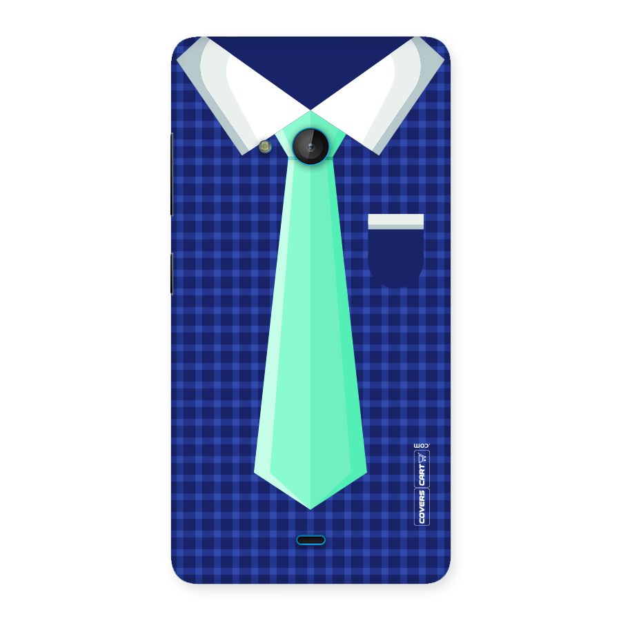 Checked Shirt Tie Back Case for Lumia 540