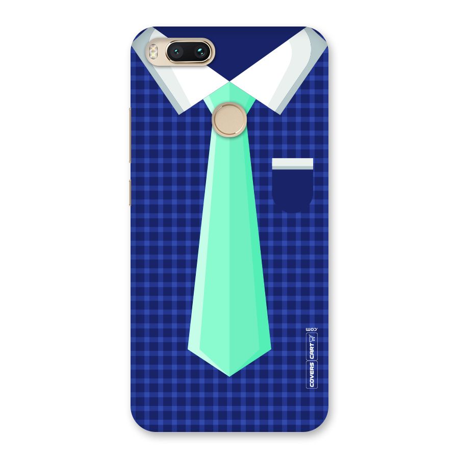 Checked Shirt Tie Back Case for Mi A1