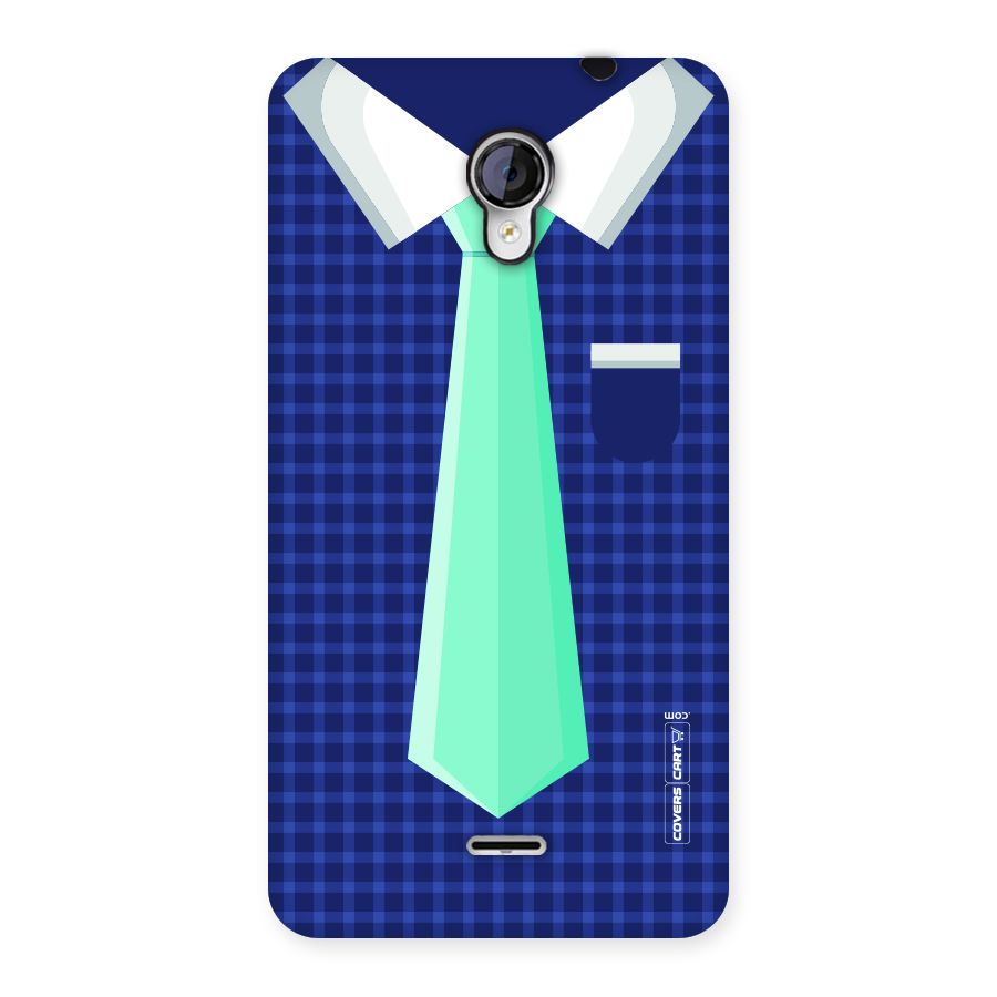 Checked Shirt Tie Back Case for Micromax Unite 2 A106