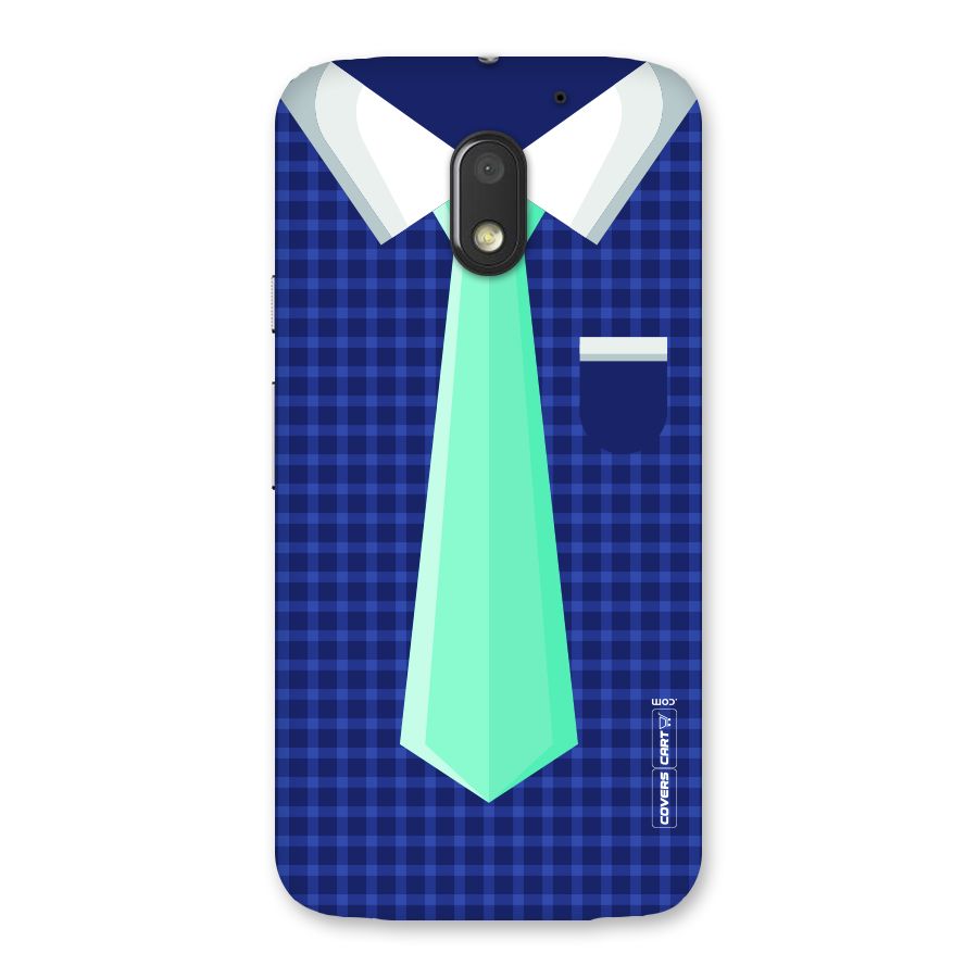 Checked Shirt Tie Back Case for Moto E3 Power