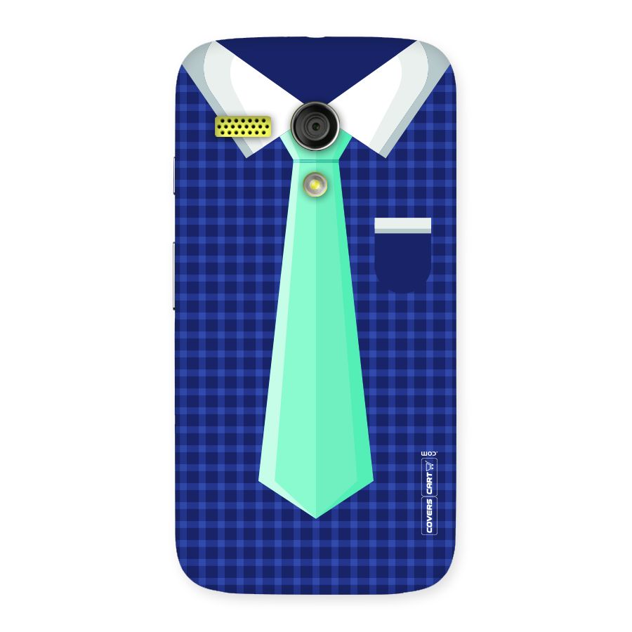 Checked Shirt Tie Back Case for Moto G