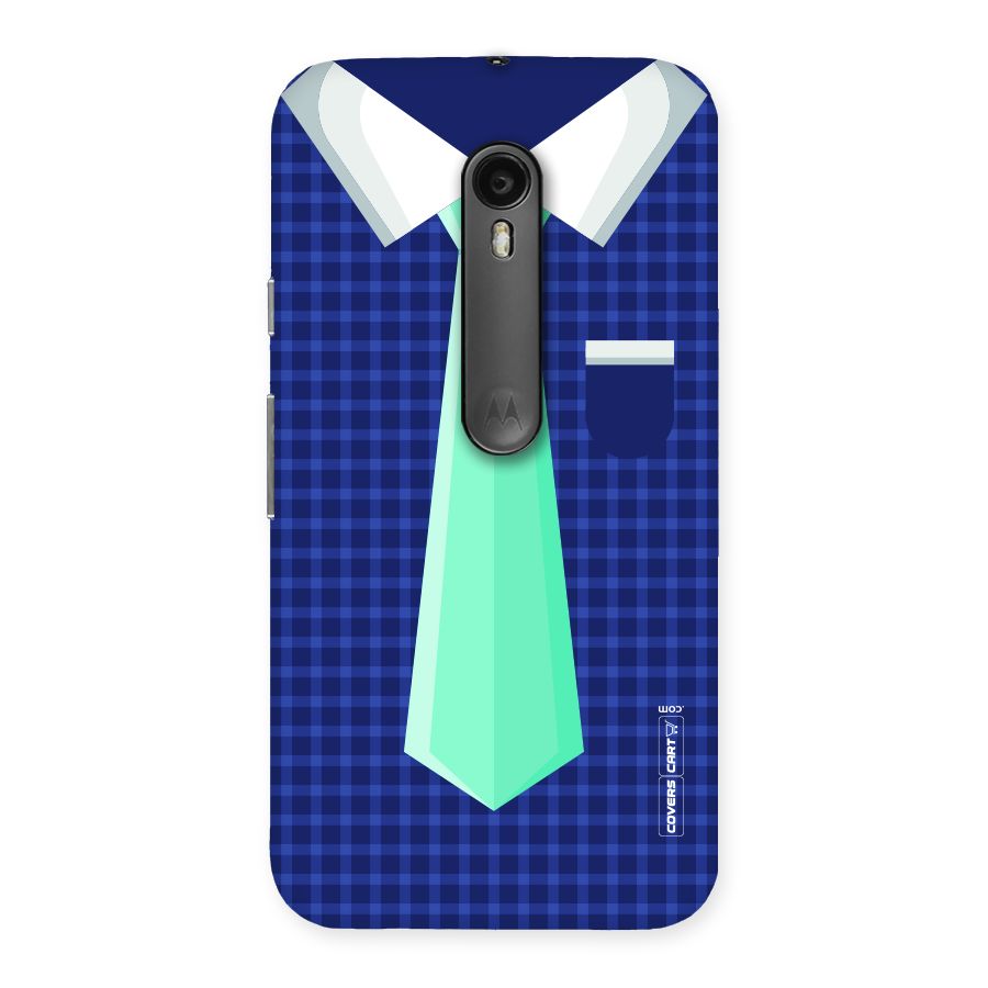 Checked Shirt Tie Back Case for Moto G3