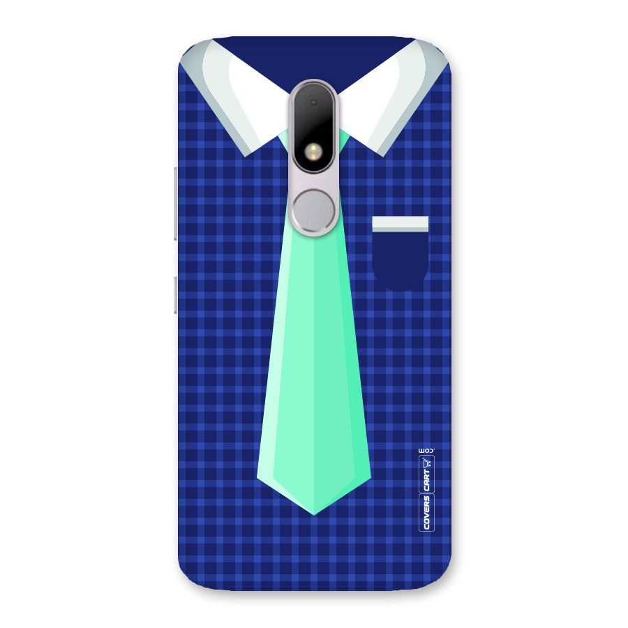Checked Shirt Tie Back Case for Moto M