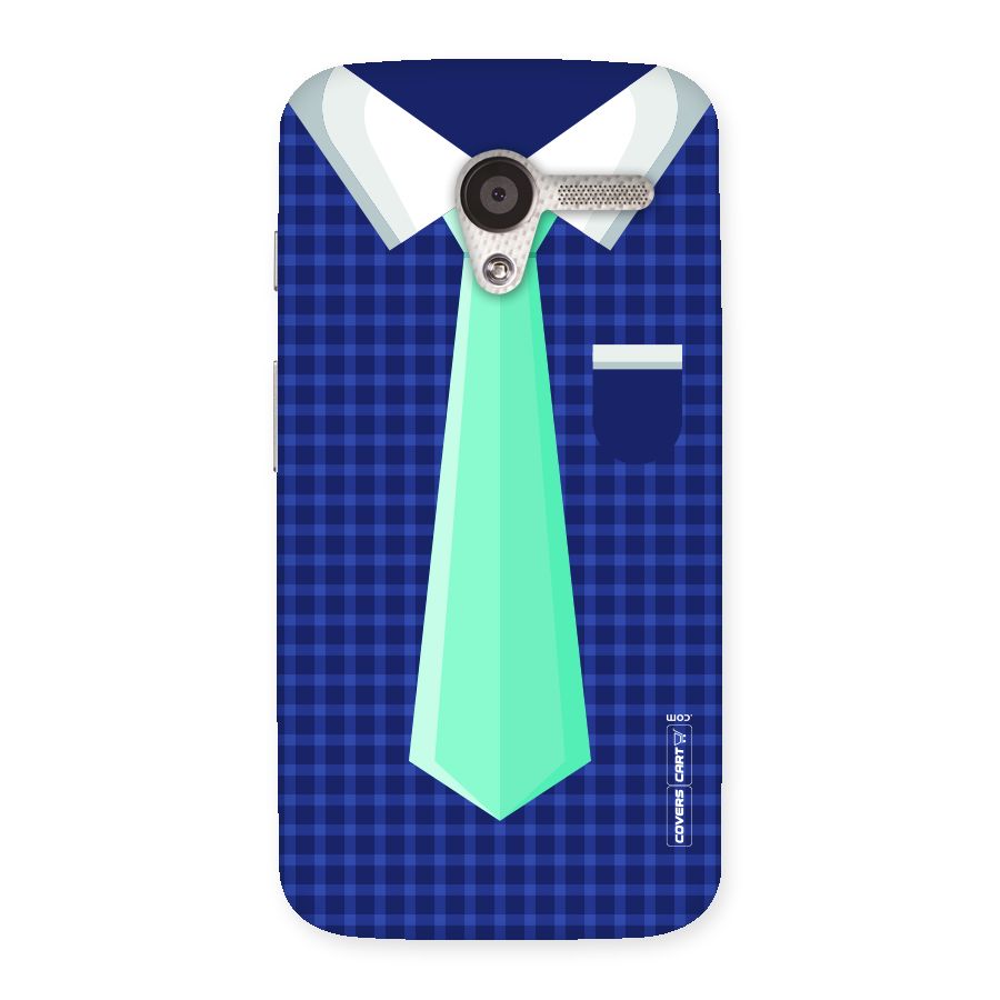 Checked Shirt Tie Back Case for Moto X