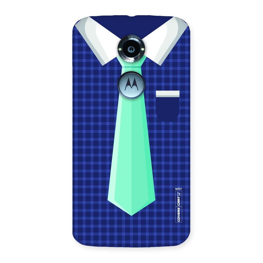 Checked Shirt Tie Back Case for Moto X 2nd Gen
