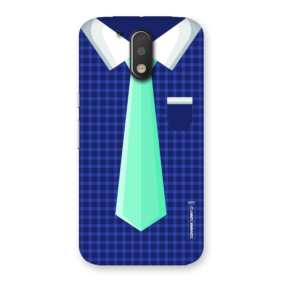Checked Shirt Tie Back Case for Motorola Moto G4 Plus