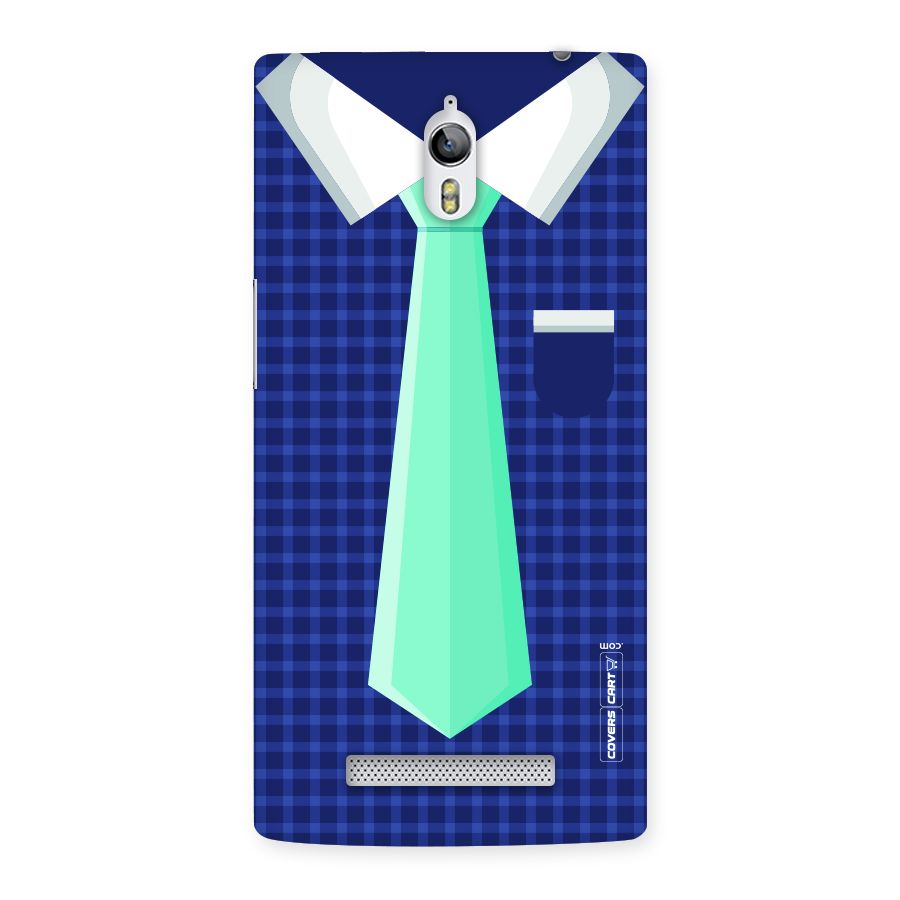 Checked Shirt Tie Back Case for Oppo Find 7