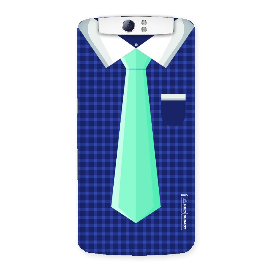 Checked Shirt Tie Back Case for Oppo N1