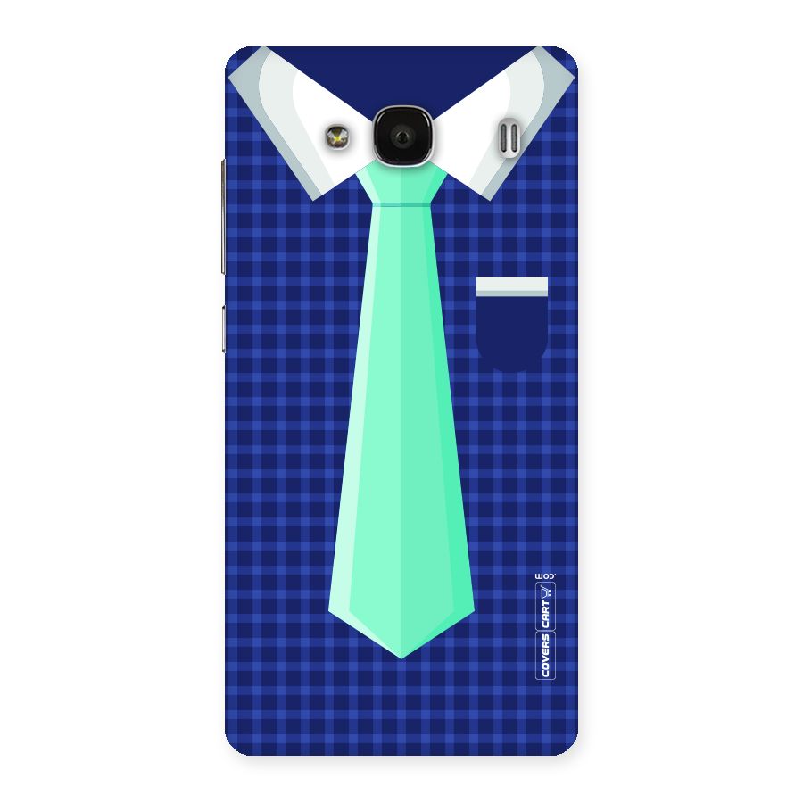 Checked Shirt Tie Back Case for Redmi 2 Prime