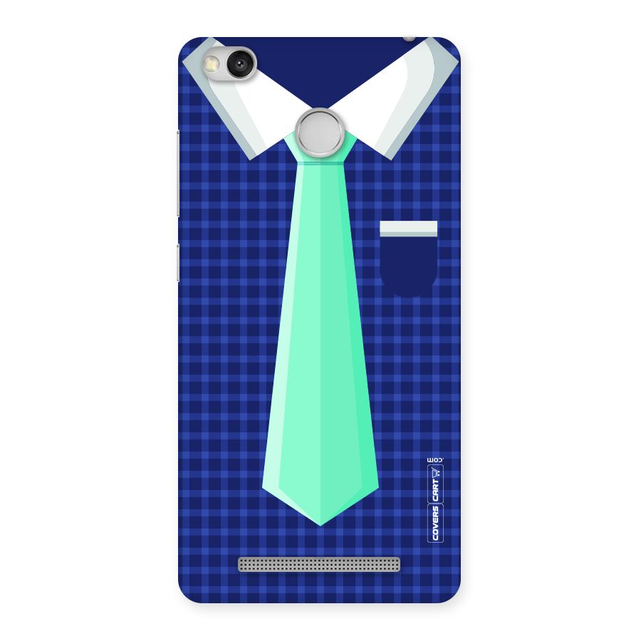 Checked Shirt Tie Back Case for Redmi 3S Prime