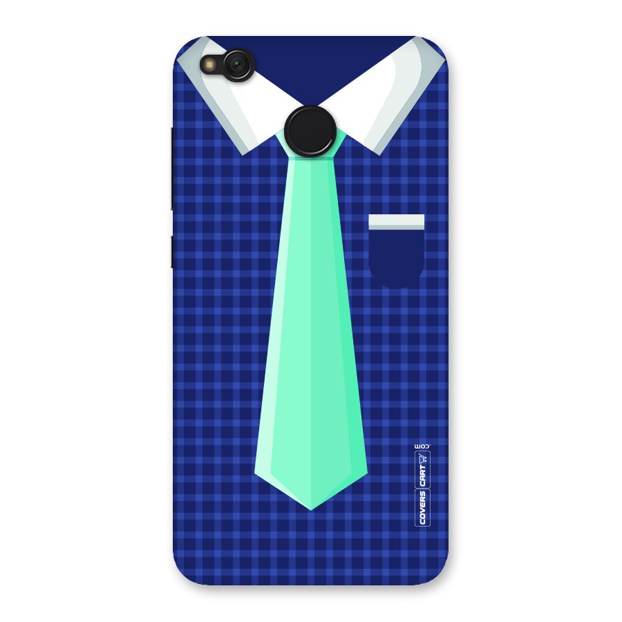Checked Shirt Tie Back Case for Redmi 4