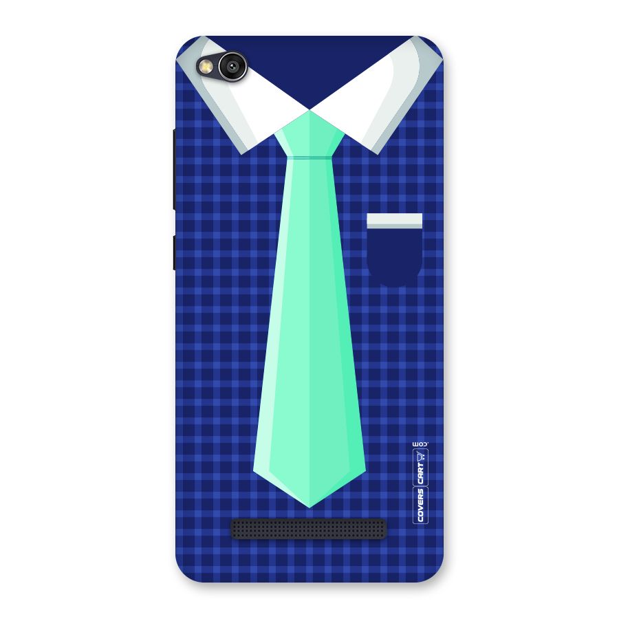 Checked Shirt Tie Back Case for Redmi 4A
