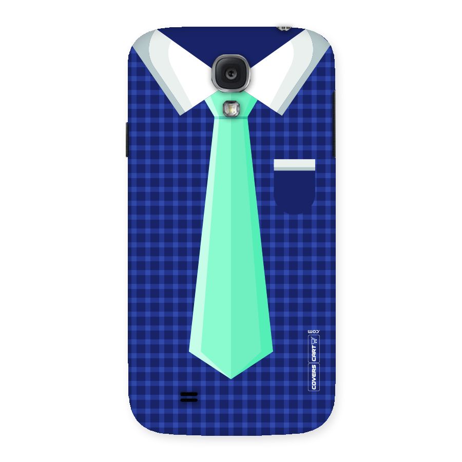 Checked Shirt Tie Back Case for Samsung Galaxy S4