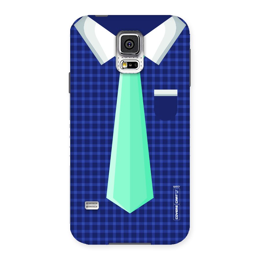 Checked Shirt Tie Back Case for Samsung Galaxy S5
