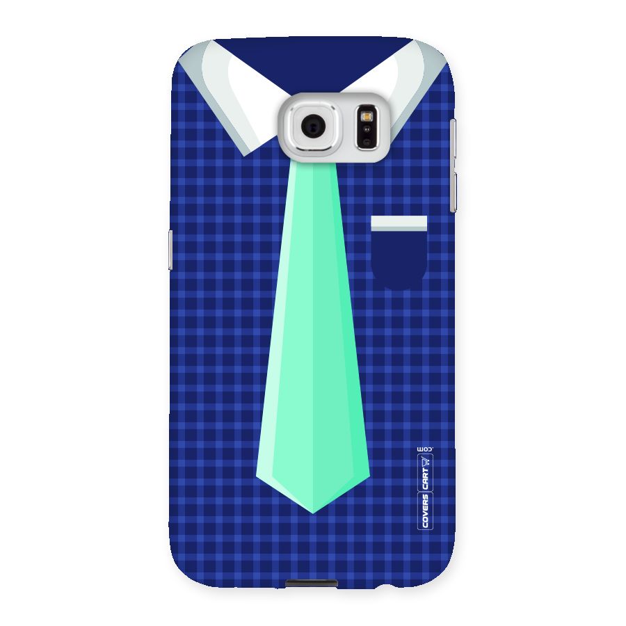 Checked Shirt Tie Back Case for Samsung Galaxy S6