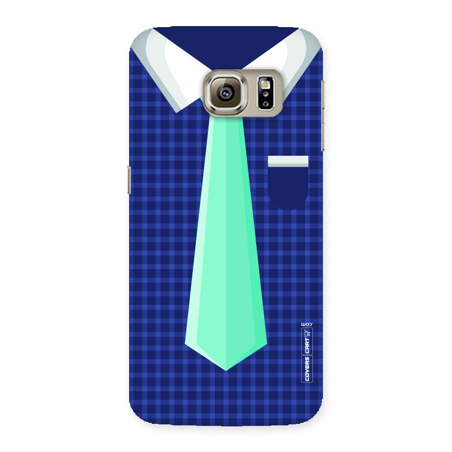 Checked Shirt Tie Back Case for Samsung Galaxy S6 Edge Plus