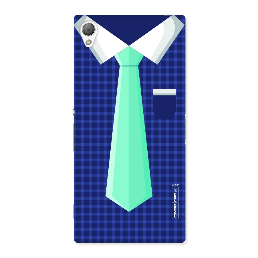 Checked Shirt Tie Back Case for Sony Xperia Z3