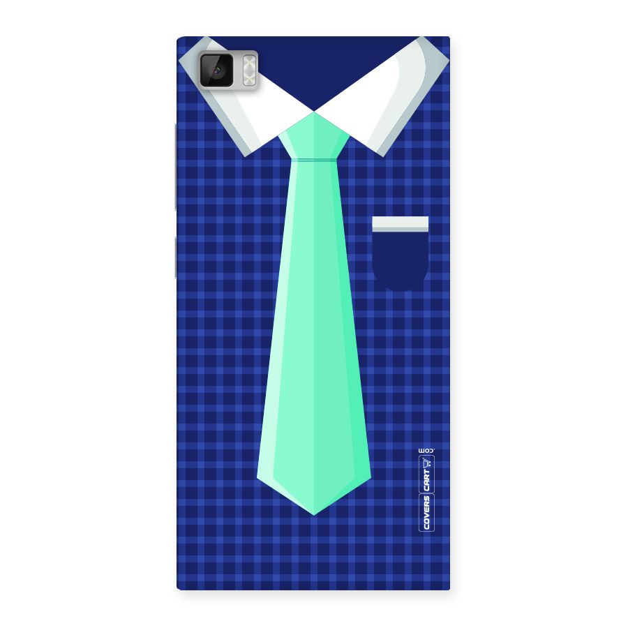 Checked Shirt Tie Back Case for Xiaomi Mi3