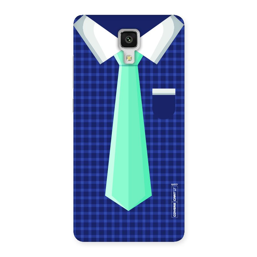 Checked Shirt Tie Back Case for Xiaomi Mi 4