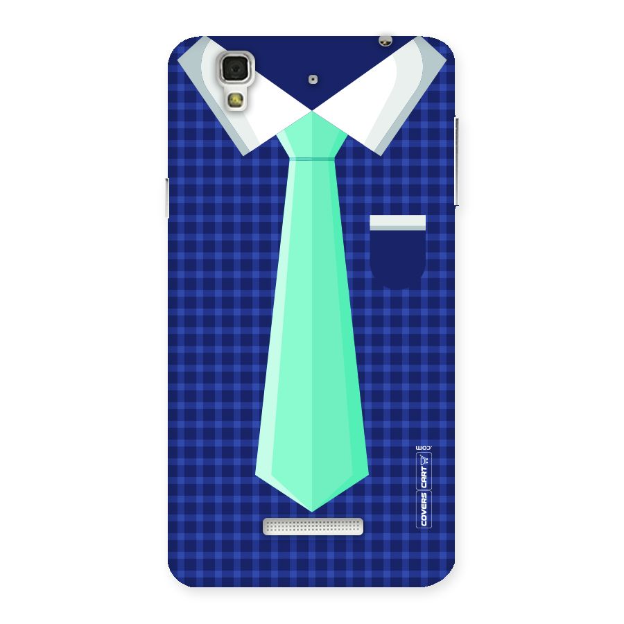 Checked Shirt Tie Back Case for Yu Yureka