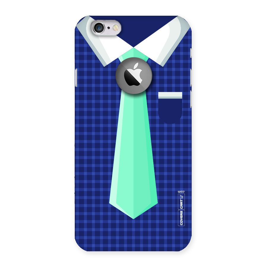 Checked Shirt Tie Back Case for iPhone 6 Logo Cut