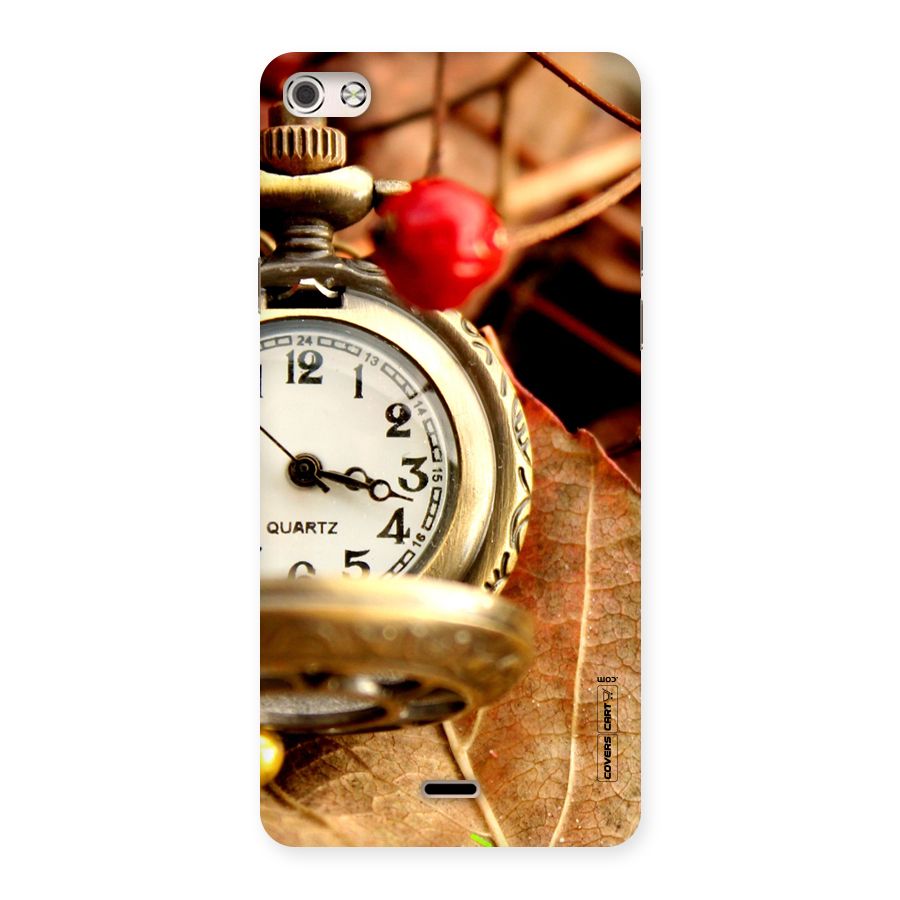 Cherry And Clock Back Case for Micromax Canvas Silver 5