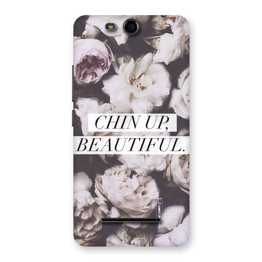 Chin Up Beautiful Back Case for Micromax Canvas Juice 3 Q392