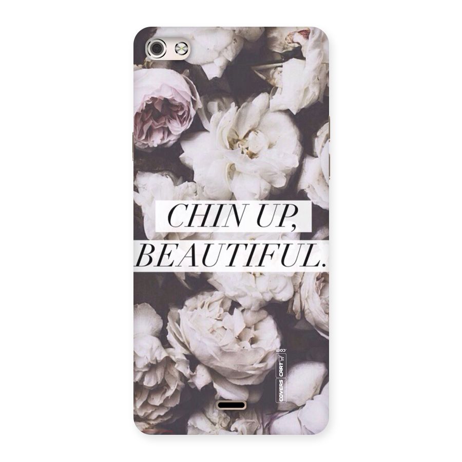 Chin Up Beautiful Back Case for Micromax Canvas Silver 5