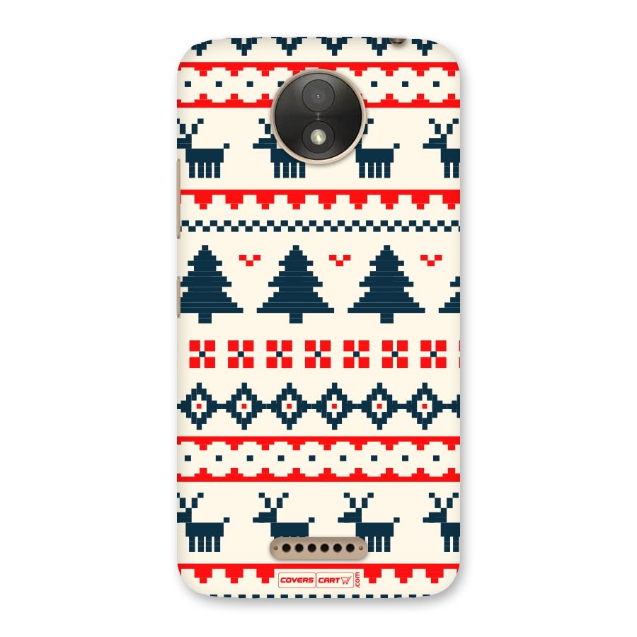 Christmas Design Pattern Back Case for Moto C Plus