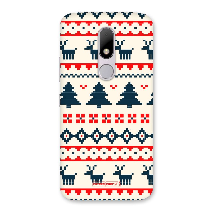 Christmas Design Pattern Back Case for Moto M