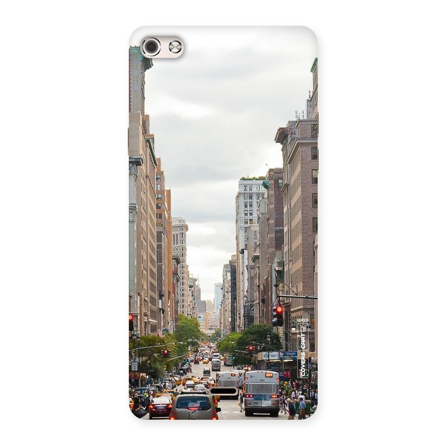 City Street View Back Case for Micromax Canvas Silver 5