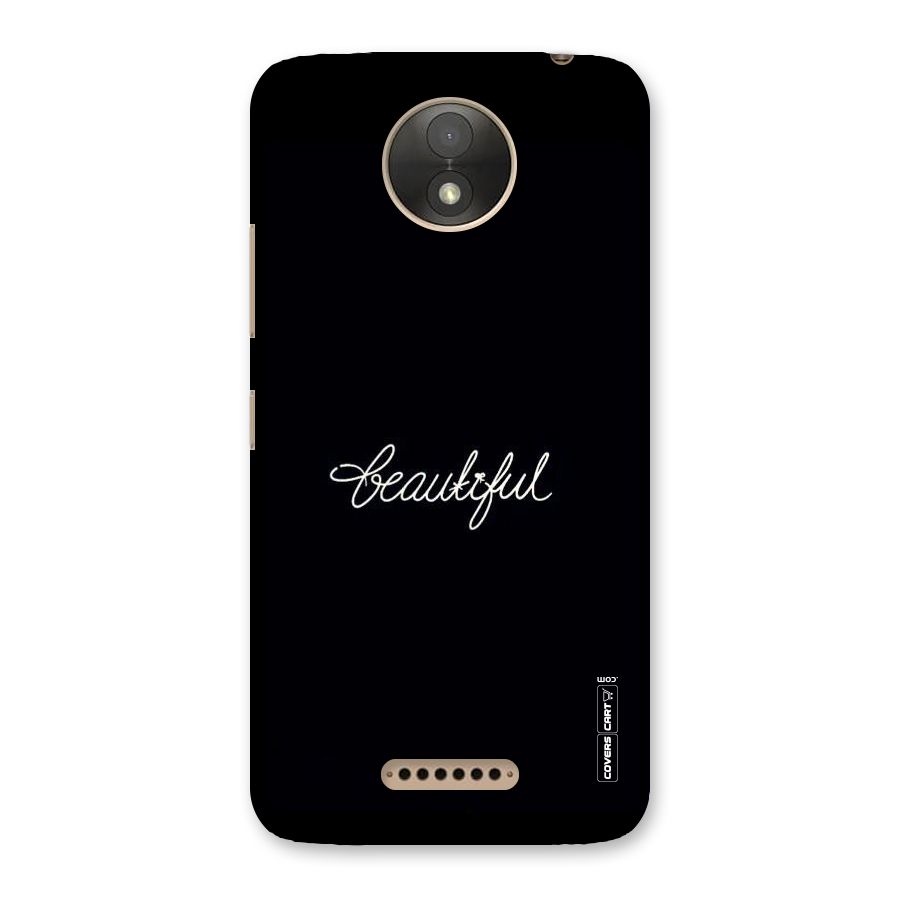 Classic Beautiful Back Case for Moto C Plus