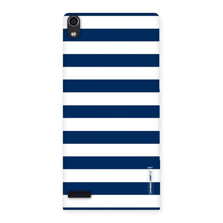 Classic Blue White Stripes Back Case for Ascend P6