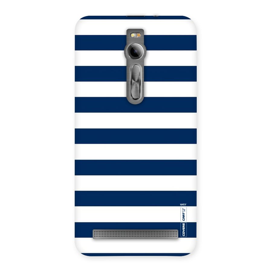 Classic Blue White Stripes Back Case for Asus Zenfone 2