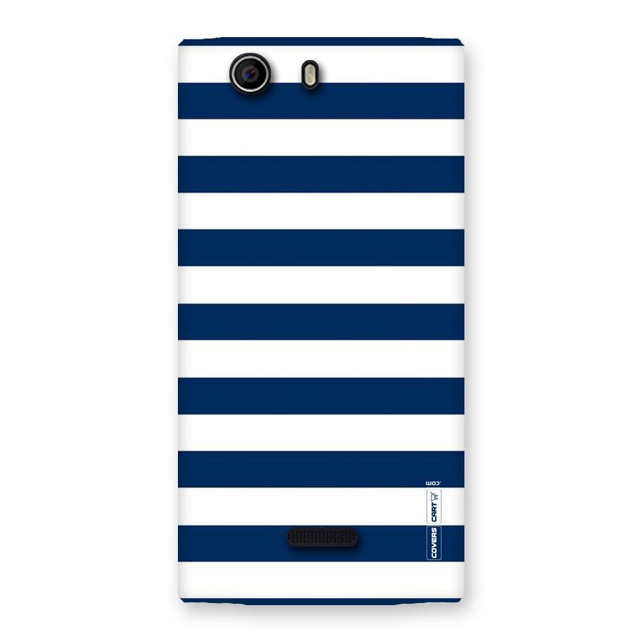 Classic Blue White Stripes Back Case for Canvas Nitro 2 E311