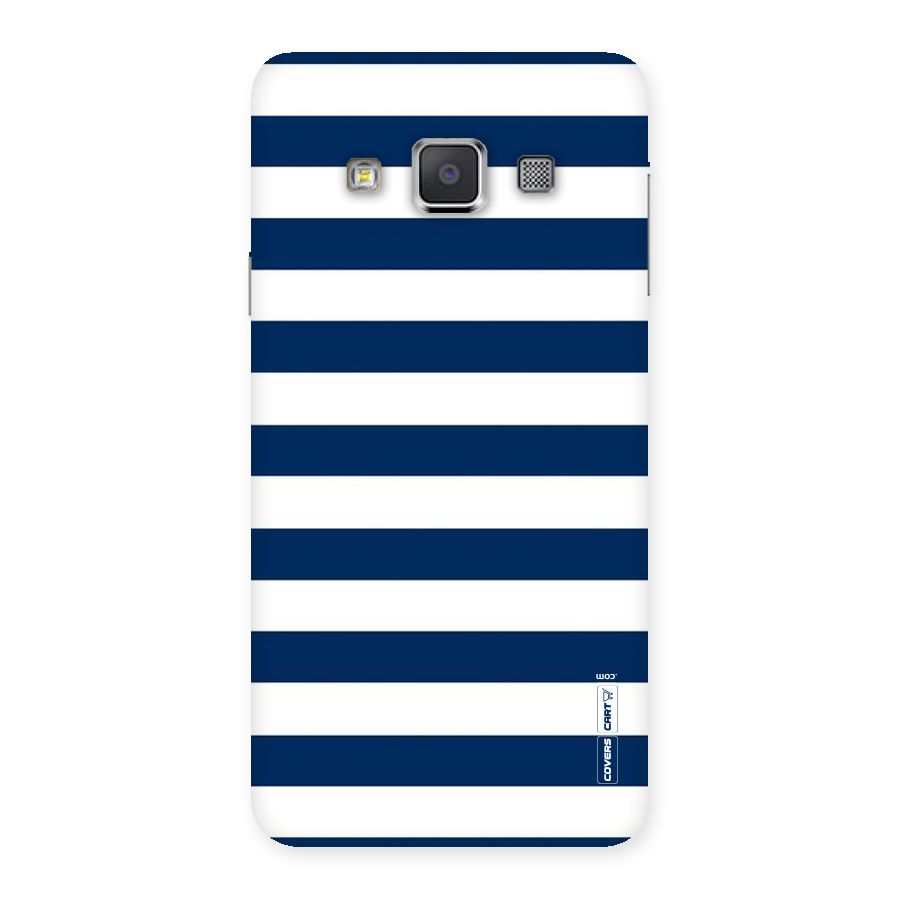 Classic Blue White Stripes Back Case for Galaxy A3