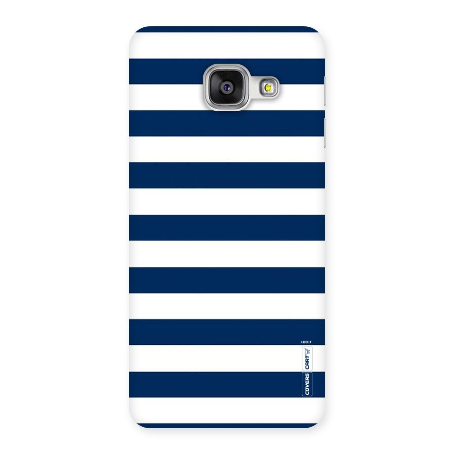 Classic Blue White Stripes Back Case for Galaxy A3 2016