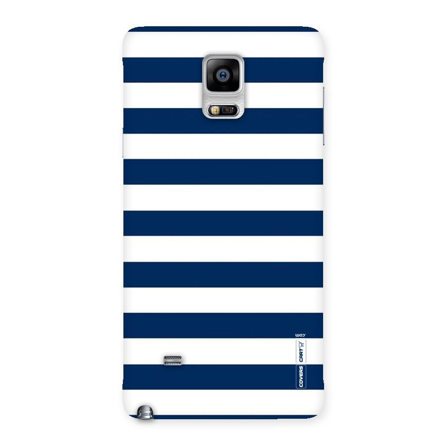 Classic Blue White Stripes Back Case for Galaxy Note 4