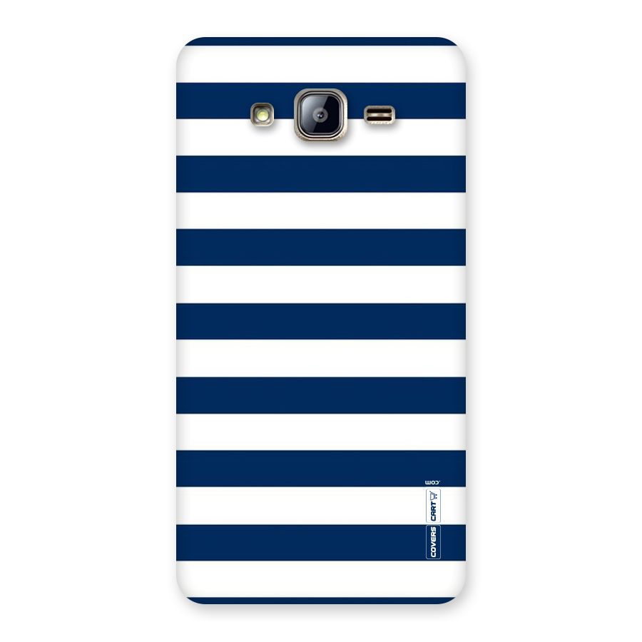 Classic Blue White Stripes Back Case for Galaxy On5