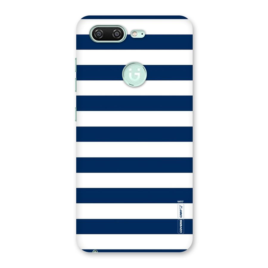 Classic Blue White Stripes Back Case for Gionee S10