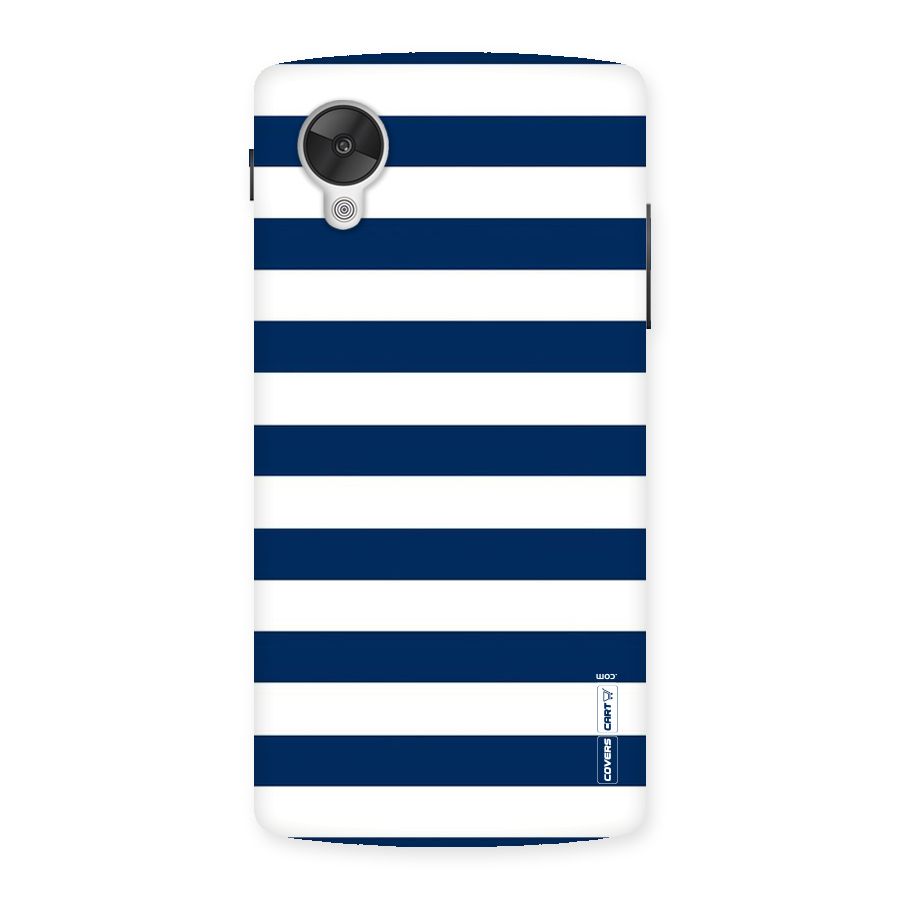 Classic Blue White Stripes Back Case for Google Nexsus 5