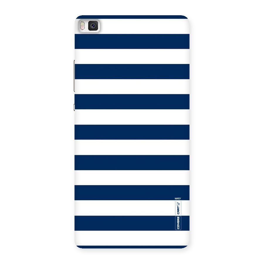 Classic Blue White Stripes Back Case for Huawei P8