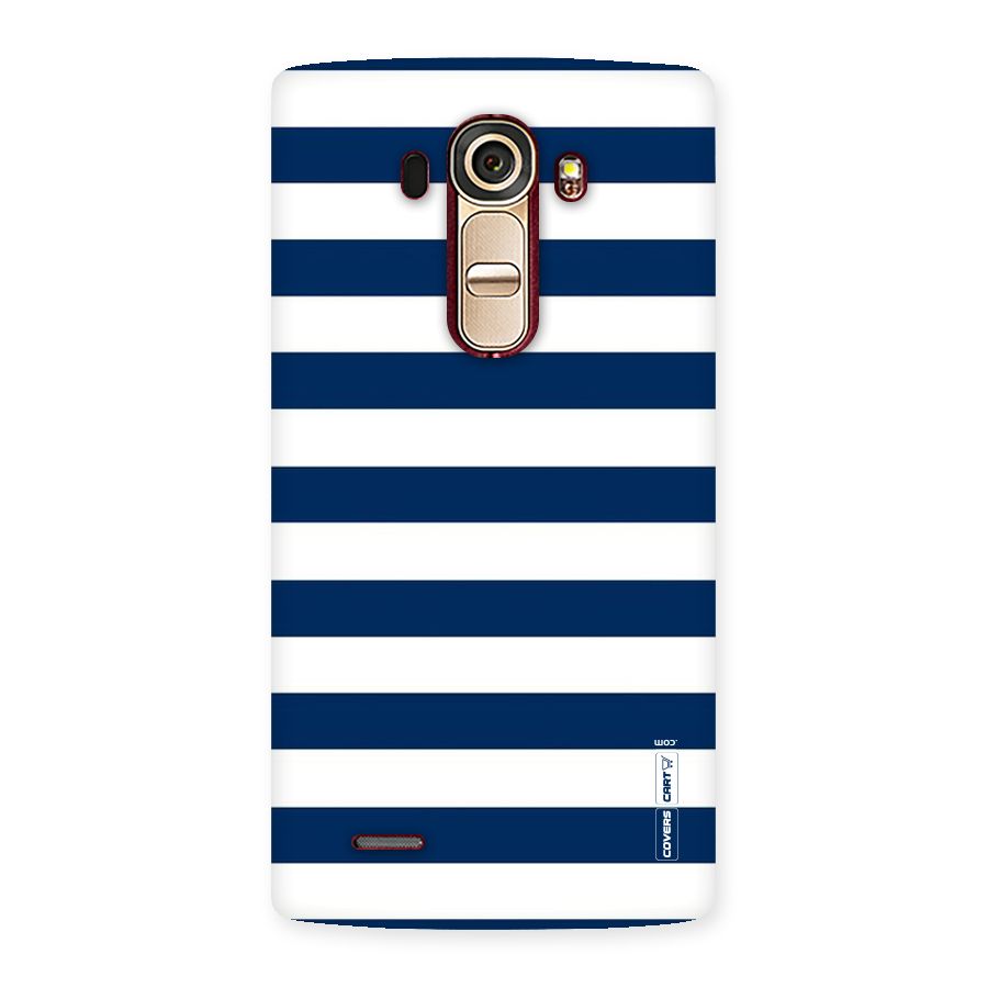Classic Blue White Stripes Back Case for LG G4