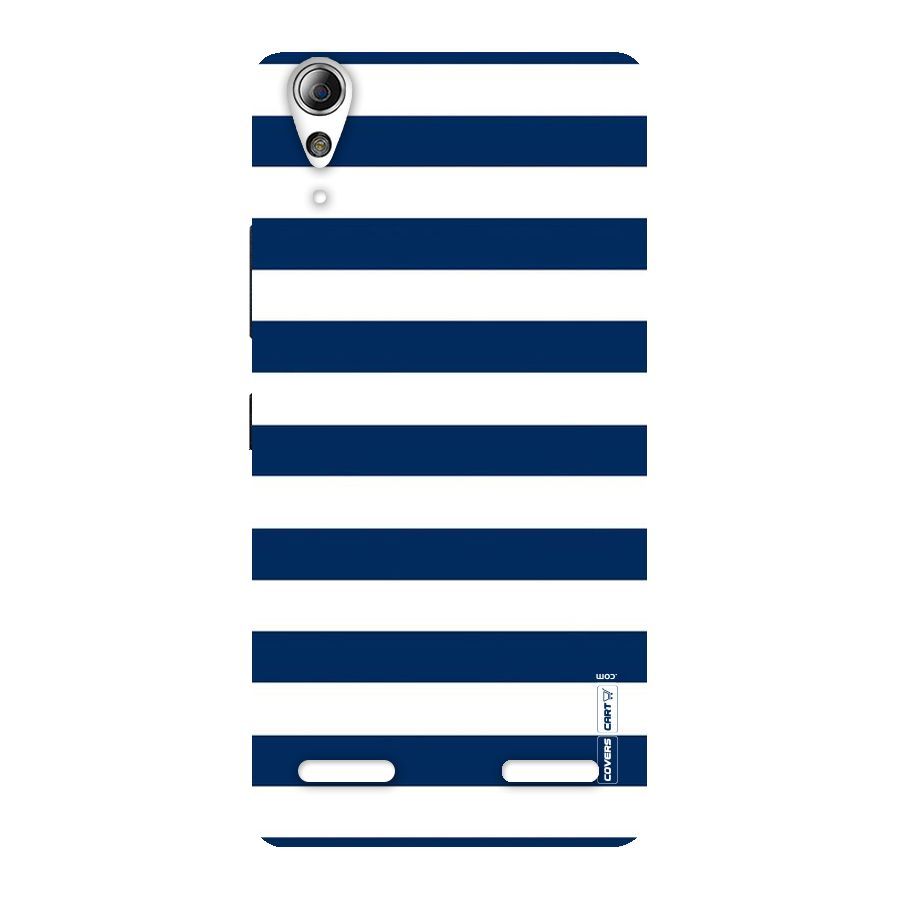 Classic Blue White Stripes Back Case for Lenovo A6000