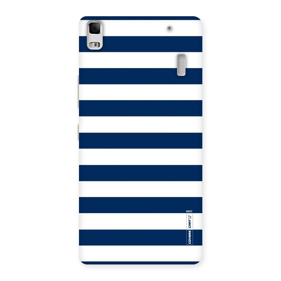 Classic Blue White Stripes Back Case for Lenovo A7000