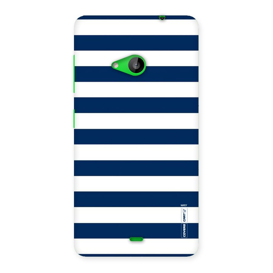 Classic Blue White Stripes Back Case for Lumia 535