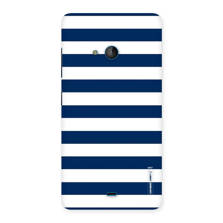 Classic Blue White Stripes Back Case for Lumia 540