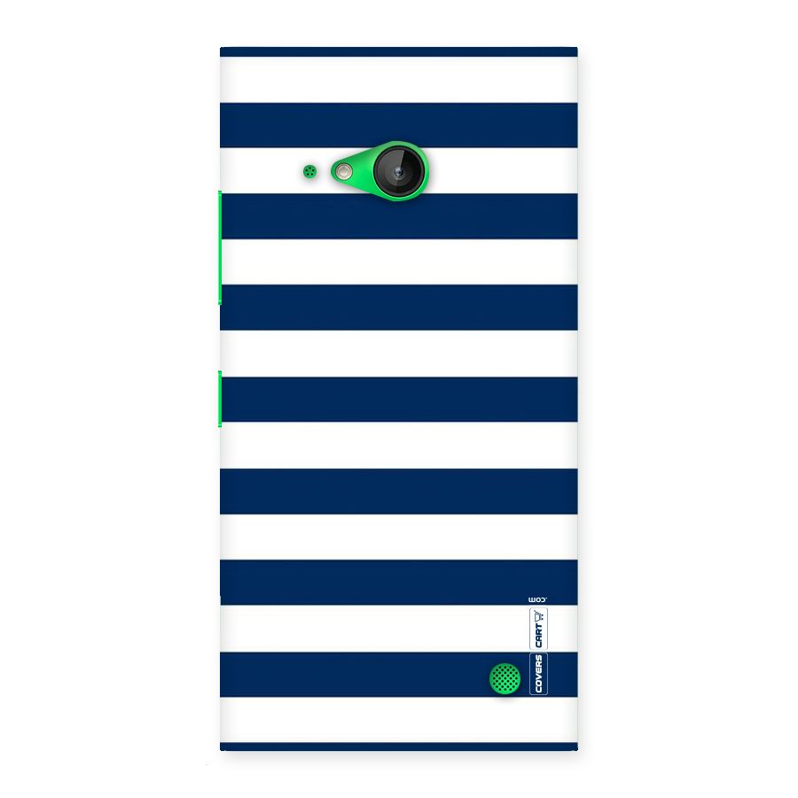Classic Blue White Stripes Back Case for Lumia 730